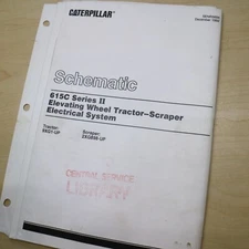 Caterpillar 615C Scraper Electrical Schematic diagram manual service pan SYSTEM