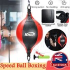 Speed Ball Boxing Floor to Ceiling PU Double End Punching Training Bag Black Red