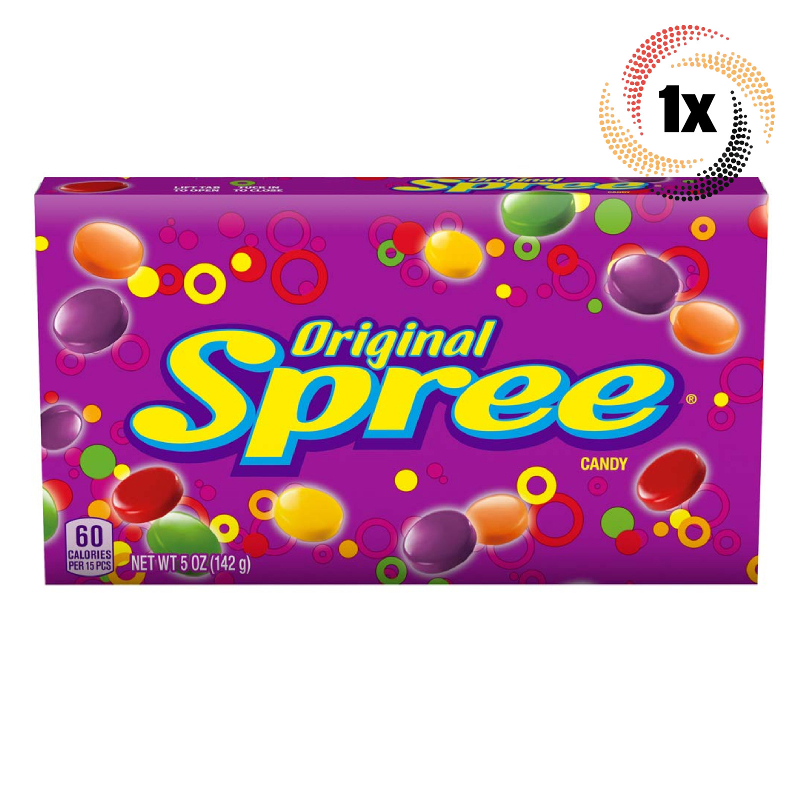 1x Упаковка Оригинальная театральная коробка для конфет Wonka Spree с различными вкусами 5 унций 2090₽