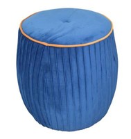 Pouf Sitzpouf Sitzhocker Samthocker Polsterhocker FußHocker Hocker In Azurblau