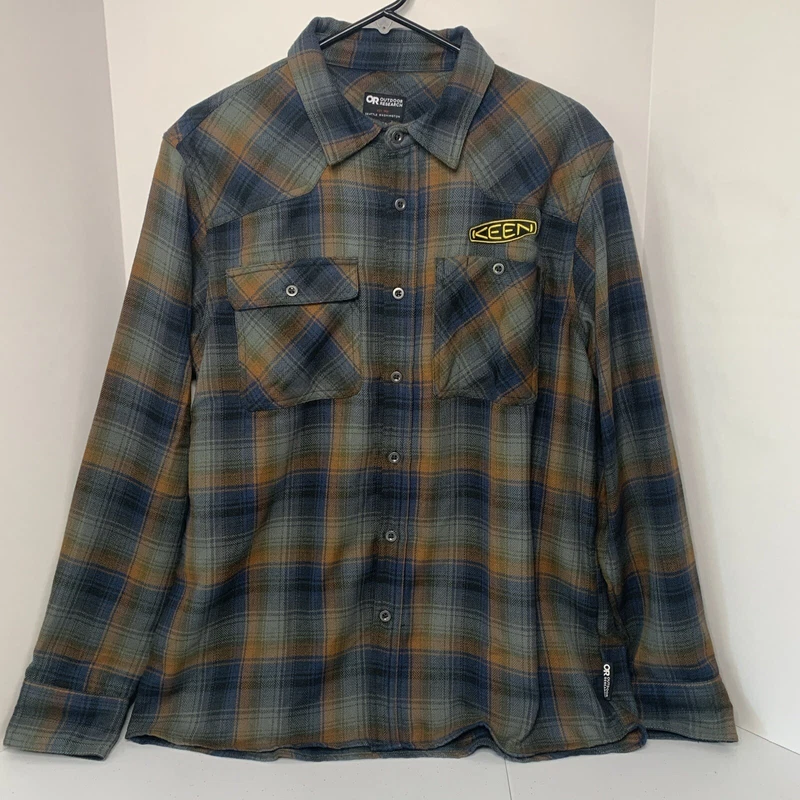 outdoor-research feedback flannel long sleeve button up plaid keen shirt
