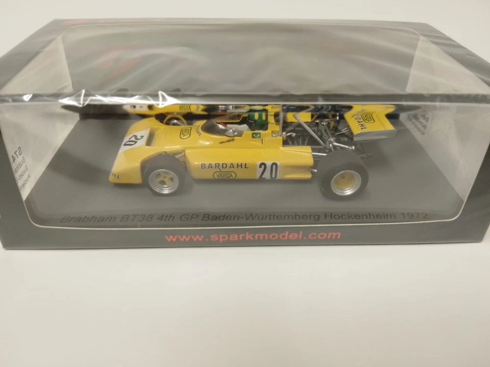 Spark Brabham BT38 #20 Wilson Fittipaldi B-W Hockenheim GP F2 1972 1/43 S7436 - Immagine 3 di 4