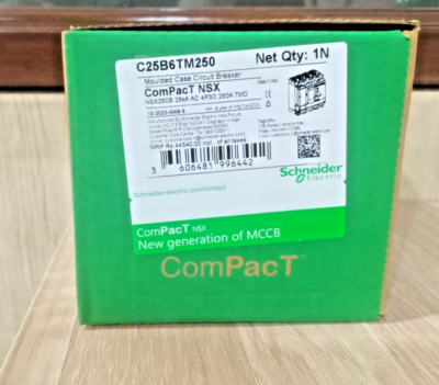 1PC- Schneider C25B6TM250 ComPacT NSX250B 25kA/415VAC, 4 poles