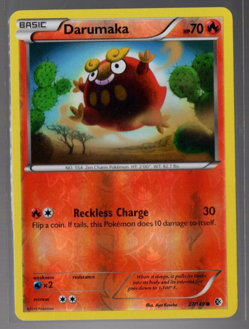 Darumaka 27/149 Reverse Holo Common Boundaries Crossed Pokemon TCG Near Mint