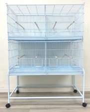 Two of X-LARGE Breeding Flight Bird Parrot Cages Center Divider W/Rolling Stand