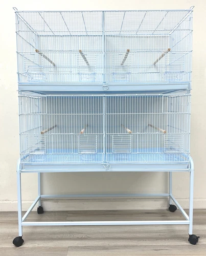 Two of X-LARGE Breeding Flight Bird Parrot Cages Center Divider W/Rolling Stand