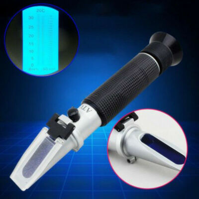 0-32% Brix Wort Handheld Refractometer Juice Beer Wine Sugar Content Tester US