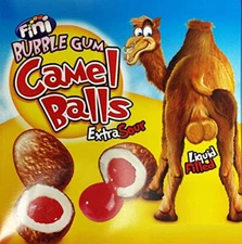 Fini Camel Balls Bubble Gum Balls - 24-Pack - Extra Sour - Liquid Filled