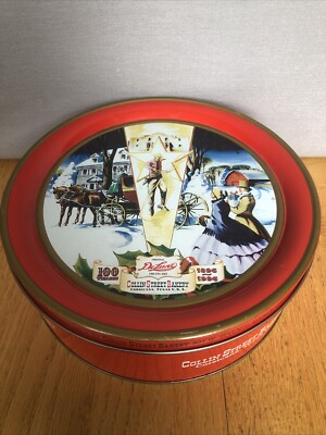 Vintage Collin Street Bakery Holiday Fruitcake Tin. 100 Years