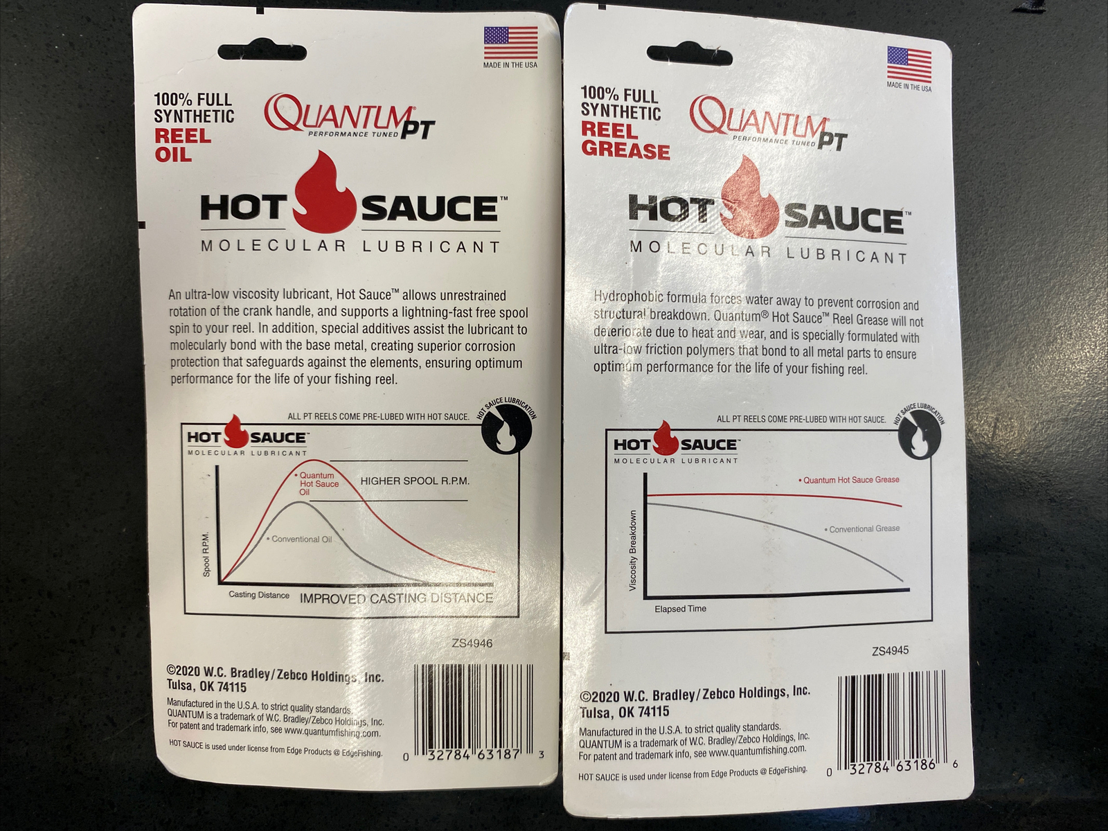 Quantum Hot Sauce fully synthetic Fishing reel grease & oil molecular lubricant