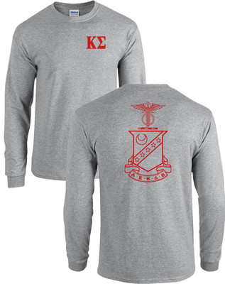 Kappa Sigma Fraternity Crest Long Sleeve Kappa Sig Shirt - MORE COLORS
