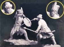 1/32 Resin Two Soldiers Fighting Figure Model Kit Unassembled Unpainted Model