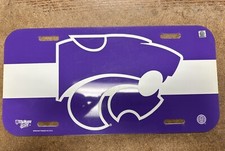 Kansas State Wildcats plastic License Plate. Made in the USA  Great Gift!