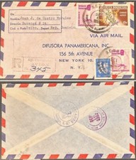 1962 Dominican Republic #556,#558(2),#C122 on Seibo Reg cover to US; Anti-Mala*d