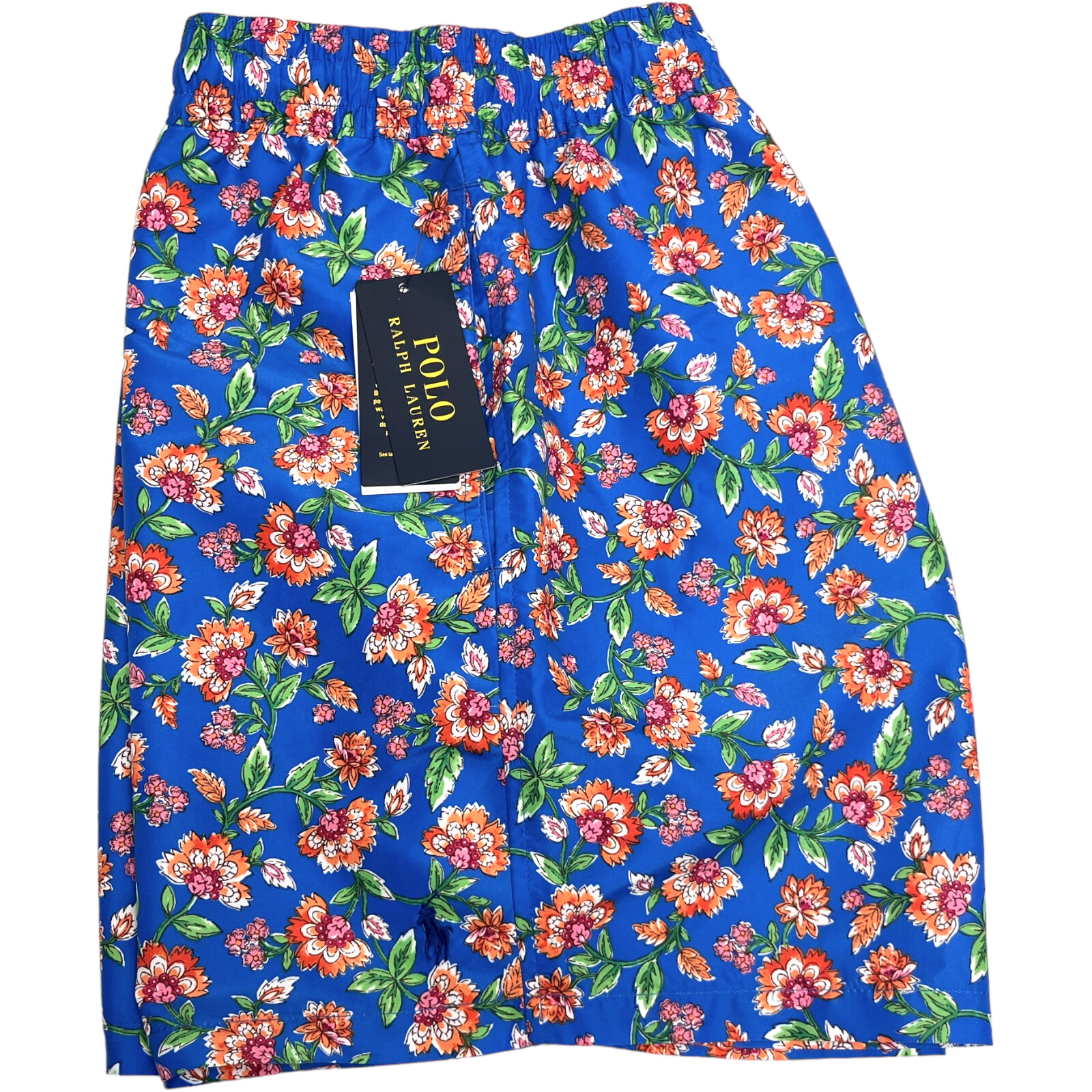 Polo Ralph Lauren Blue Swim Trunk Floral Board Short Blue Orange Green $110 thumbnail 4