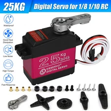 25KG Metal Gear Waterproof Digital Servo HIGH TORQUE & SPEED for 1/8 1/10 RC Car