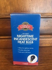 Grreat Choice Nighttime Incandescent Heat Bulb for Reptiles 150 watt