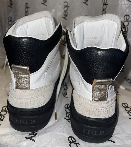 Zapatos de caña alta Shabbies Amsterdam para mujer Euro 38 es EE. UU. talla 8-8,5 blanco/negro/rosa - Imagen 7 de 18