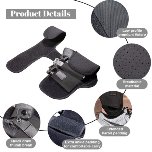 Tactical Ankle Holster Concealed Carry for Small Pistol Ankle Leg Gun Holster US - Picture 3 of 7