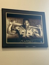 BO JACKSON AUTOGRAPHED SIGNED BO KNOWS FOOTBALL / BASEBALL FRAMED 16X20