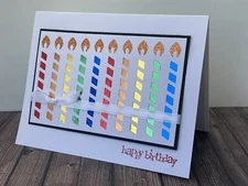 Birthday Candle Card Kit - Foil, Glitter, Rainbow Of Colors, Happy Birthday
