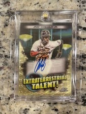 Marketplace image: 2023 Cosmic Chrome Jazz Chisholm Jr Extraterrestrial Superfractor Refractor #1/1