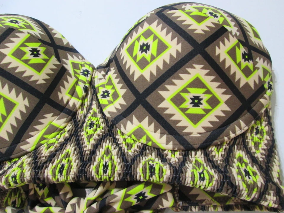 Toripraver Womens Size S Bikini Top Brown Underwired Lined Strapless Swimwear - Image 4 of 4