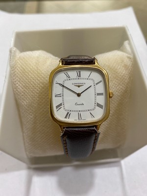 Longines Mens Watch 18K Gold Plated Quartz L 960.2 Stainless Steel Swiss  Made | eBay