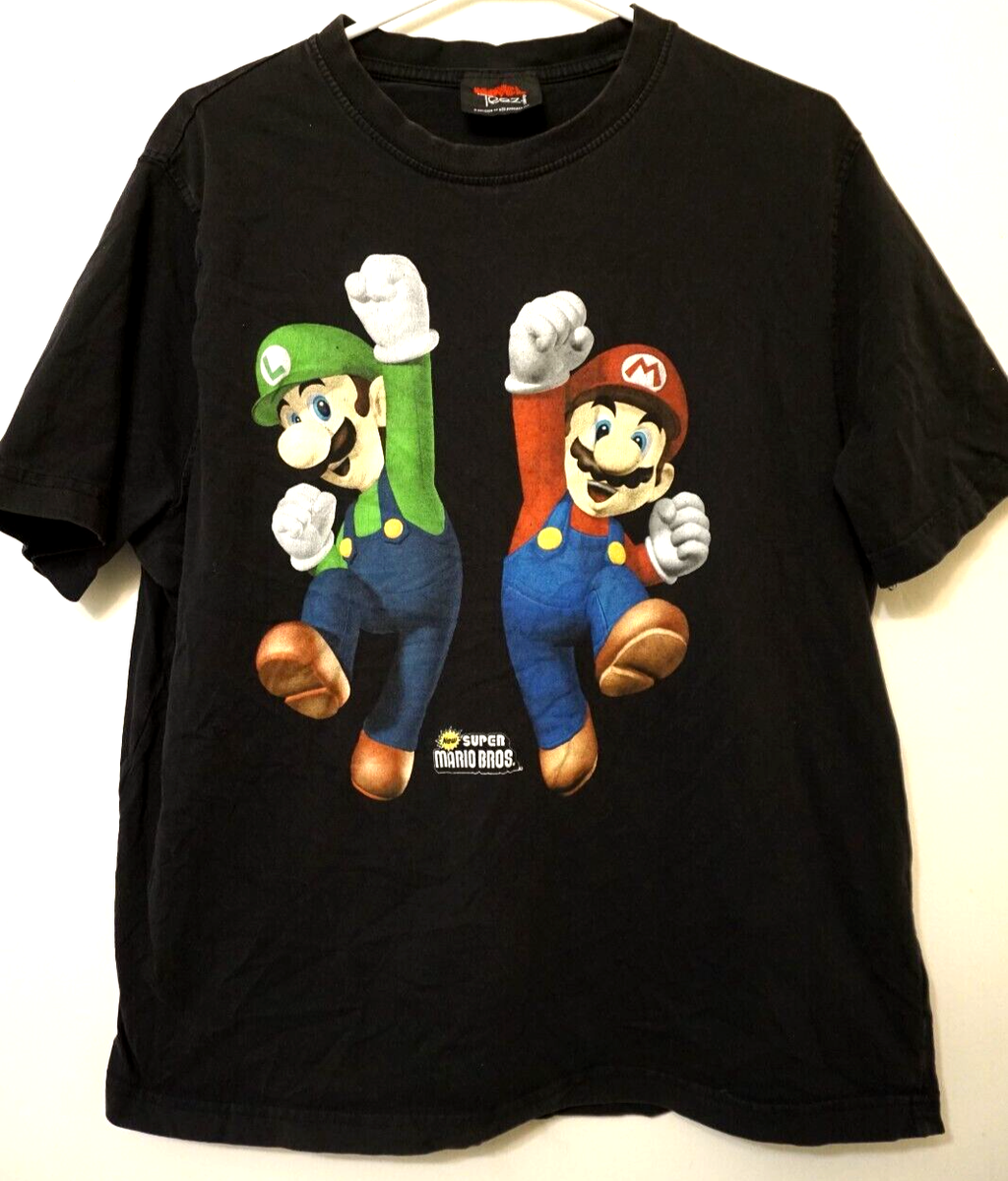 Vintage Super Mario Bros Mario Luigi Nintendo SNES NES T Shirt