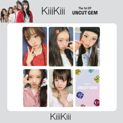 5pcs/set KIIIKIII UNCUT GEM Double-Sided Self Made . Album Cards