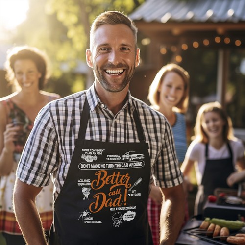 Better Cal Dad Tv Show Retro Fun Fathers day BBQ Apron For Dad, Cooking Apron - Picture 3 of 5