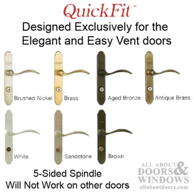 Larson QuickFit Storm Door Handle 5 Sided Spindle American