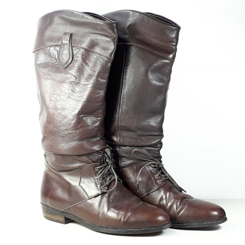 brown boots with strings