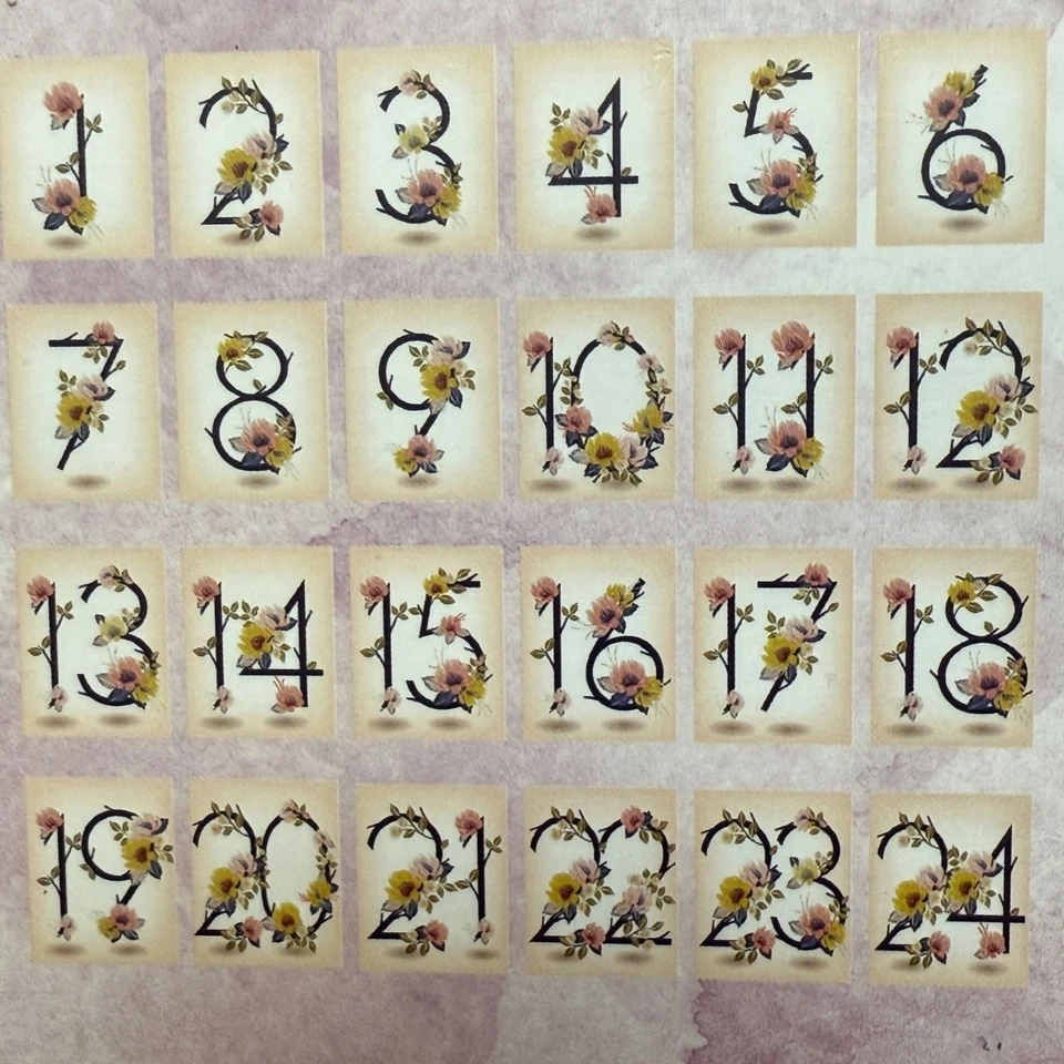 Tarjetas Número Mesa 1-24 Rosa Hoja Floral 4x5 Boda Baby Shower Fiesta Suministros Foto 2 de 4