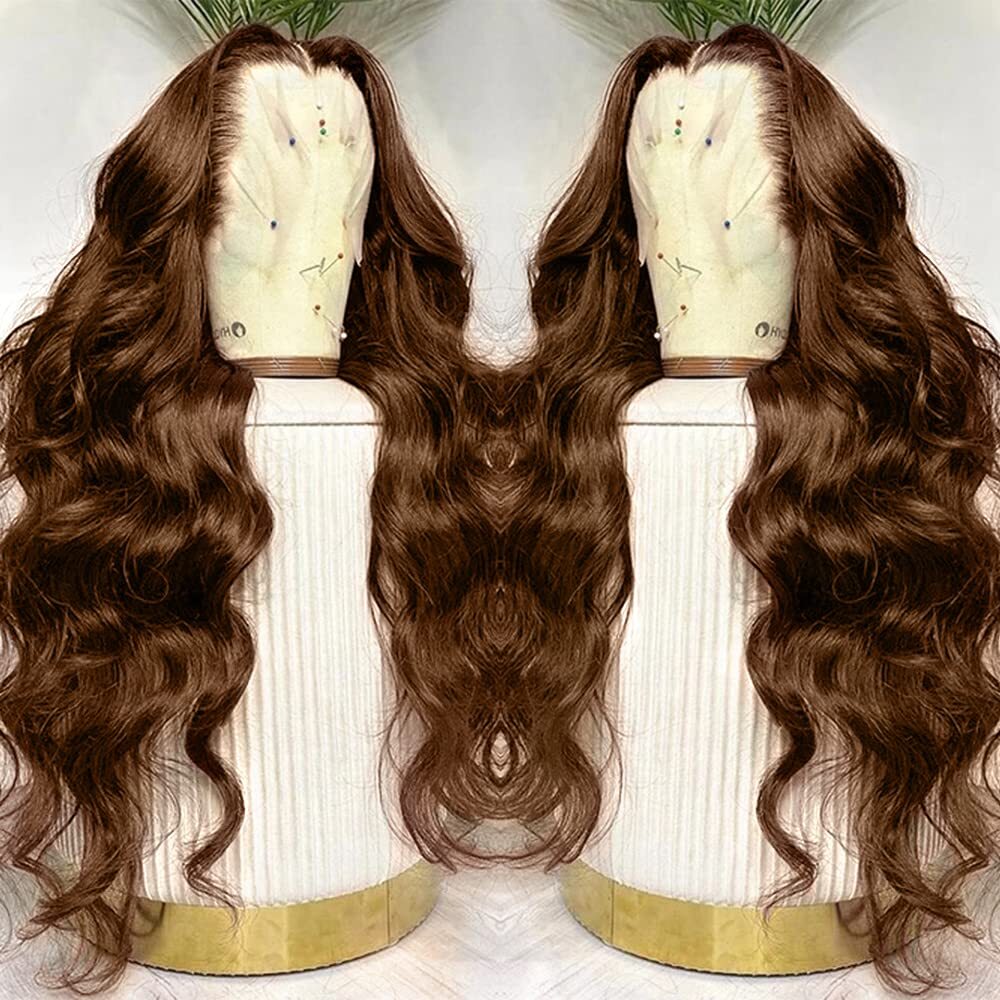 18Inch Long Culry T Lace Front Wig Human Hair Wigs Auburn  display picture 3
