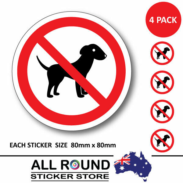 No Dogs sticker dog  free warning decal safety sticker