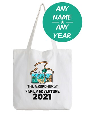 Urlaub Nachname Tragetasche Shopper individuell Geschenk Name Familie Strand beliebiger Name