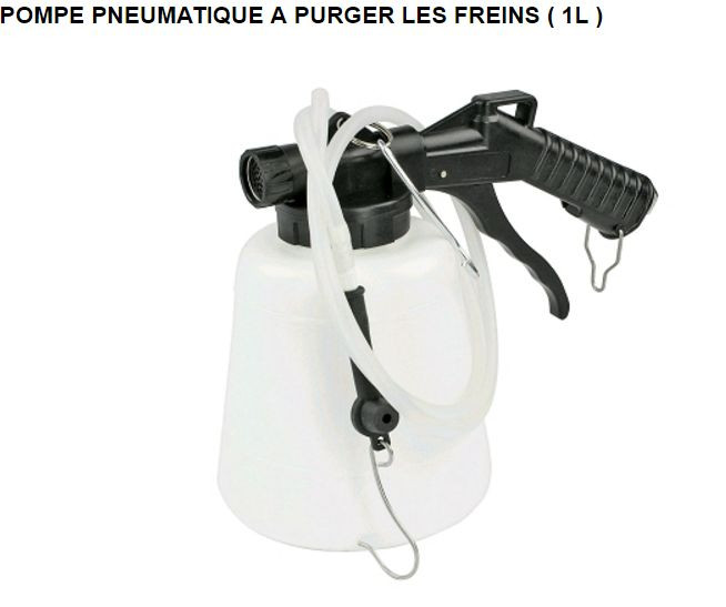 Pompe de purge freins pneumatique 1L pour vider le liquide seul dans son garage