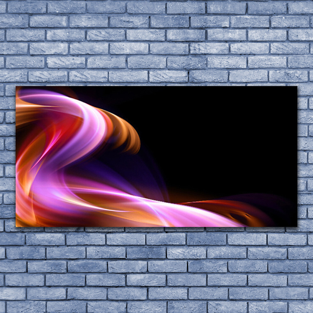 Tableau plexiglas 140x70 vague abstraite pour illuminer votre grand salon