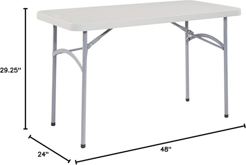 Office Star Resin Multipurpose Rectangle Folding Table for Indoor or Outdoor ... - Picture 12 of 12