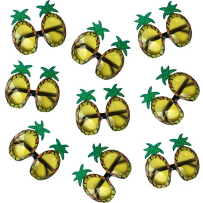 10 Paires Lunettes Ananas Quickdraw Jaunes De Plage Hawaïennes Fête - Photo 1/4