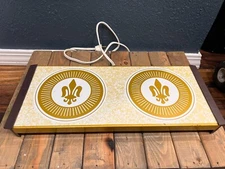 VTG Atlantic Precision Works Warm-O-Tray Electric Warming Tray Flur De Lis-works