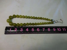 Fantastic Sterling Silver  Catch  Jadeite Jade Bead  Necklace 22 inches long