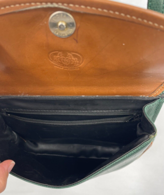 Vintage Didier Lamarthe of Paris Leather Purse Women Green