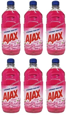 ( LOT 6 Bottles ) Ajax FLORAL FRESH All Purpose Cleaner 16.9 oz Each Bottle