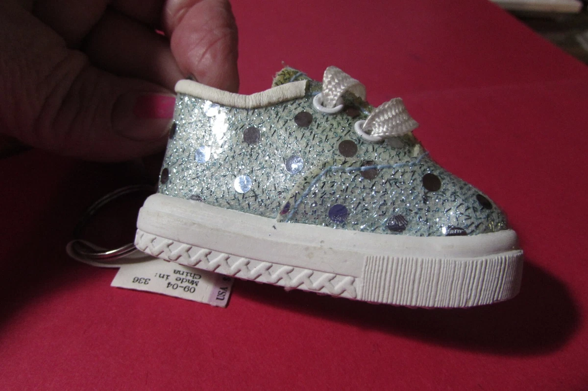 NEW tags High Top Tennis Shoe with sparkles keychain 3