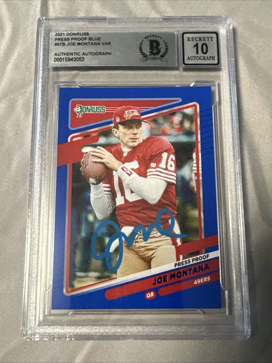 Panini Joe Montana Football Original Autographed Sports Trading