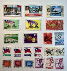 ROC Taiwan 1960s Friendship with America Philippine Postage Stamps Mix  #TW899