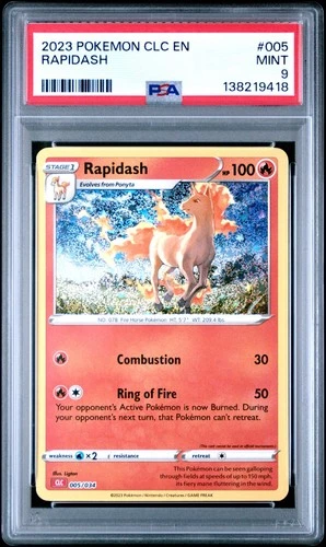2023 Pokemon Rapidash Trading Card Game Classic Charizard & Ho-Oh ex Holo PSA 9