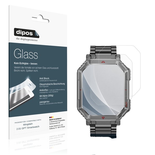 2X Schutzfolie FüR Mingdaln 2.01 Gpt Smartwatch Matt - Anti-Shock 9H Folie-image